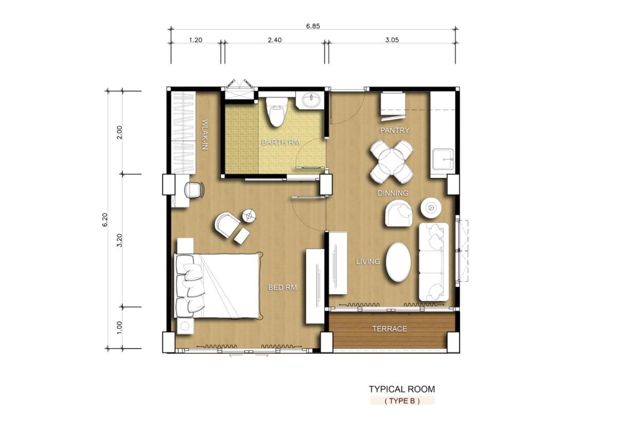 ขายโรงแรม  อาคาร 6 ชั้น 2 อาคาร อาคารใหม่ยังไม่ได้เปิดใช้งาน ใกล้หาดจอมเทียน